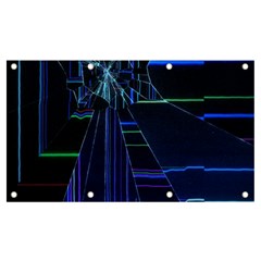 Screen Glitch Broken  Crack  Fracture  Glass Pattern Banner And Sign 7  X 4 