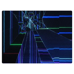 Screen Glitch Broken  Crack  Fracture  Glass Pattern Premium Plush Fleece Blanket (extra Small)