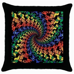 Deadhead Bears Band  Colorsdead Head Grateful Dead Pattern Throw Pillow Case (black) by Sapixe