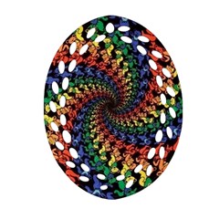 Deadhead Bears Band  Colorsdead Head Grateful Dead Pattern Oval Filigree Ornament (two Sides) by Sapixe