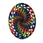 Deadhead Bears Band  Colorsdead Head Grateful Dead Pattern Oval Filigree Ornament (Two Sides) Front