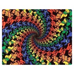 Deadhead Bears Band  Colorsdead Head Grateful Dead Pattern Premium Plush Fleece Blanket (medium) by Sapixe