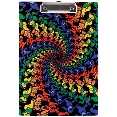 Deadhead Bears Band  Colorsdead Head Grateful Dead Pattern A4 Acrylic Clipboard