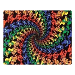 Deadhead Bears Band  Colorsdead Head Grateful Dead Pattern One Side Premium Plush Fleece Blanket (large)