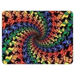 Deadhead Bears Band  Colorsdead Head Grateful Dead Pattern Premium Plush Fleece Blanket (Extra Small)