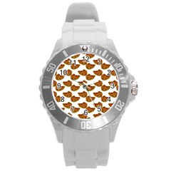 Biscuits Photo Motif Pattern Round Plastic Sport Watch (l) by dflcprintsclothing