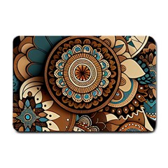 Bohemian Flair In Blue And Earthtones Small Doormat