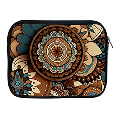 Bohemian Flair In Blue And Earthtones Apple Ipad 2/3/4 Zipper Cases by HWDesign