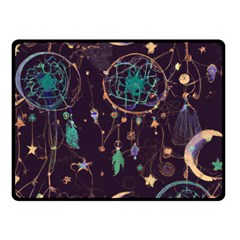 Bohemian  Stars, Moons, And Dreamcatchers One Side Fleece Blanket (small) by HWDesign