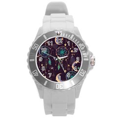 Bohemian  Stars, Moons, And Dreamcatchers Round Plastic Sport Watch (l) by HWDesign