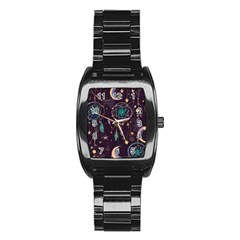 Bohemian  Stars, Moons, And Dreamcatchers Stainless Steel Barrel Watch by HWDesign