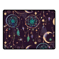 Bohemian  Stars, Moons, And Dreamcatchers Fleece Blanket (small) by HWDesign