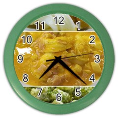 Italian Pasta Photo Montage Color Wall Clock by dflcprintsclothing