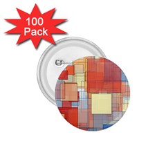 Art Abstract Rectangle Square 1 75  Buttons (100 Pack) 