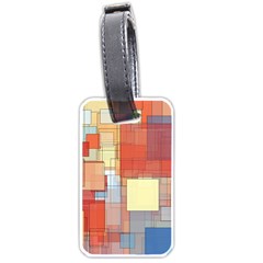 Art Abstract Rectangle Square Luggage Tag (one Side)