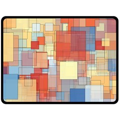 Art Abstract Rectangle Square Fleece Blanket (large)