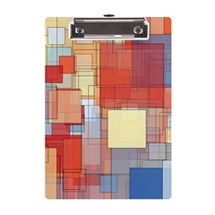 Art Abstract Rectangle Square A5 Acrylic Clipboard by Ravend