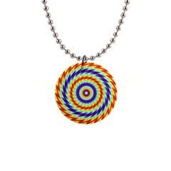 Mandala Kaleidoscope Background 1  Button Necklace