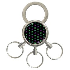 Pattern Background Bright Pattern 3-ring Key Chain