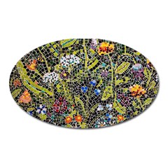 Mosaic Background Pattern Texture Oval Magnet by Ravend