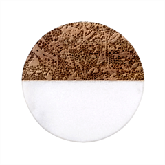 Mosaic Background Pattern Texture Classic Marble Wood Coaster (round) 