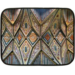 Church Ceiling Mural Architecture One Side Fleece Blanket (mini)