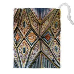 Church Ceiling Mural Architecture Drawstring Pouch (4xl) by Ravend