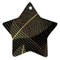 Leaves Nature Art Design Pattern Ornament (star)