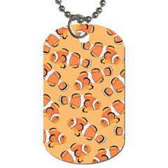 Fish Clownfish Orange Background Dog Tag (one Side)