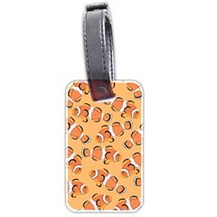 Fish Clownfish Orange Background Luggage Tag (two Sides)