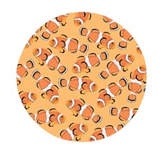 Fish Clownfish Orange Background Mini Round Pill Box (pack Of 5)