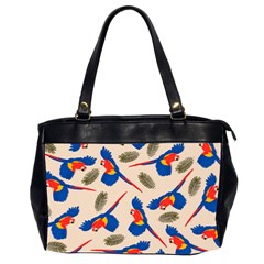 Bird Animals Parrot Pattern Oversize Office Handbag (2 Sides) by Ravend