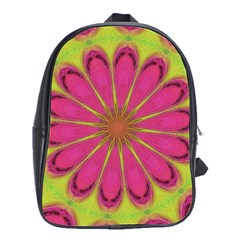 Floral Art Design Pattern School Bag (large)