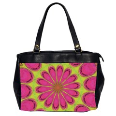 Floral Art Design Pattern Oversize Office Handbag (2 Sides)