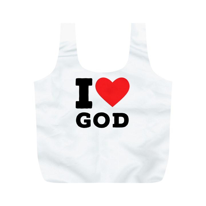 I love god Full Print Recycle Bag (M)