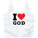 I love god Full Print Recycle Bag (XL) Back