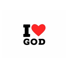 I Love God One Side Premium Plush Fleece Blanket (extra Small) by ilovewhateva