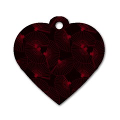 Folding Fan Seamless Pattern Dog Tag Heart (One Side)