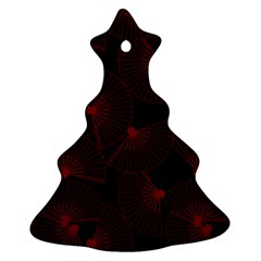 Folding Fan Seamless Pattern Christmas Tree Ornament (Two Sides)