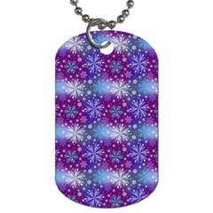 Snow White Blue Purple Tulip Dog Tag (two Sides)