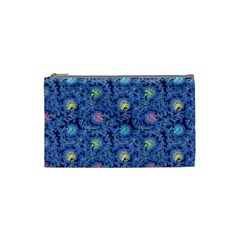 Floral Asia Seamless Pattern Blue Cosmetic Bag (small) by Pakemis