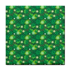 Leaf Clover Star Glitter Seamless Tile Coaster