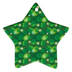 Leaf Clover Star Glitter Seamless Ornament (Star)