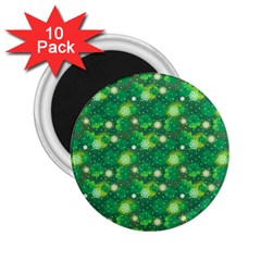 Leaf Clover Star Glitter Seamless 2.25  Magnets (10 pack) 