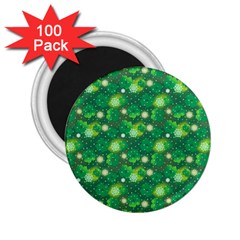 Leaf Clover Star Glitter Seamless 2 25  Magnets (100 Pack)  by Pakemis