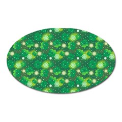 Leaf Clover Star Glitter Seamless Oval Magnet