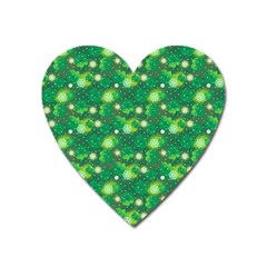 Leaf Clover Star Glitter Seamless Heart Magnet