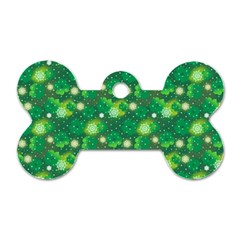 Leaf Clover Star Glitter Seamless Dog Tag Bone (One Side)