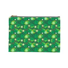 Leaf Clover Star Glitter Seamless Cosmetic Bag (Large)