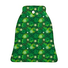 Leaf Clover Star Glitter Seamless Bell Ornament (two Sides)